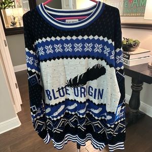 NWT Blue Origin Ugly Christmas Sweater, XXL, unisex